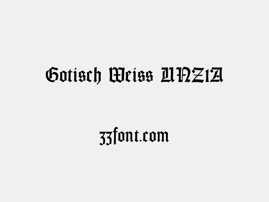 Gotisch Weiss UNZ1A