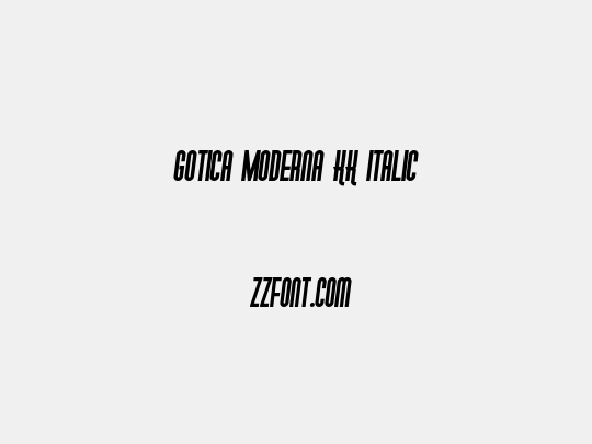 Gotica Moderna KK Italic