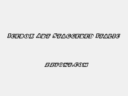 Icebox Art Staggered Italic