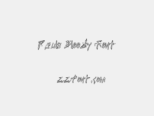 Pauls Bloody Font