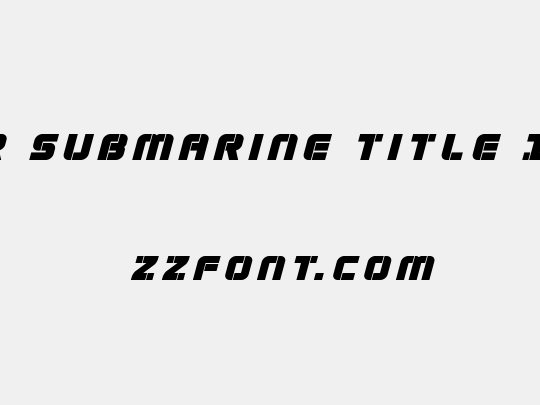 Super Submarine Title Italic