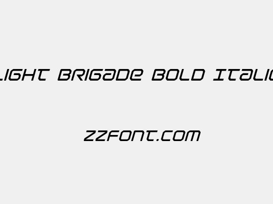 Light Brigade Bold Italic