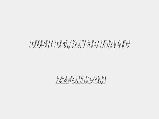 Dusk Demon 3D Italic