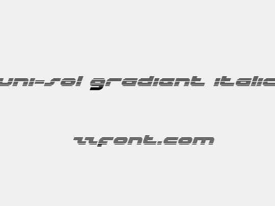 uni-sol gradient italic