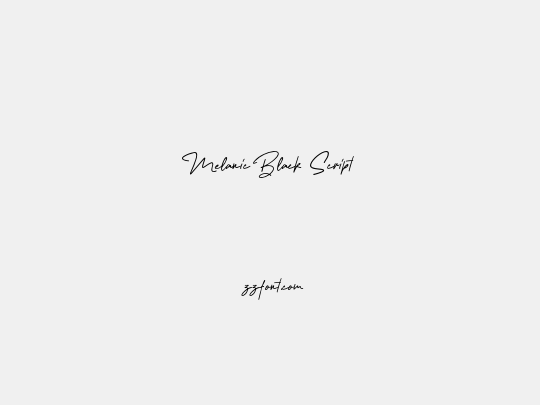 Melanic Black Script