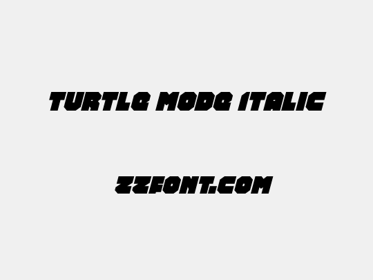 Turtle Mode Italic