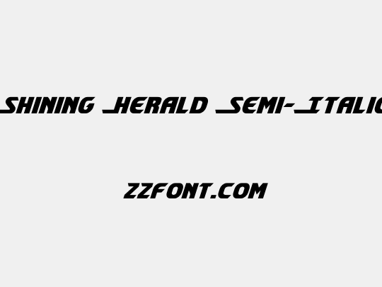 Shining Herald Semi-Italic