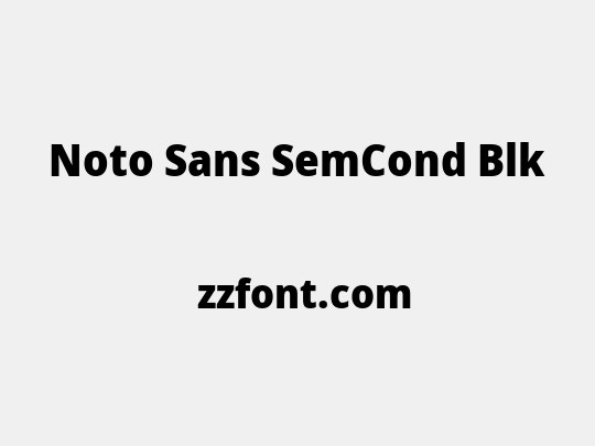 Noto Sans SemCond Blk