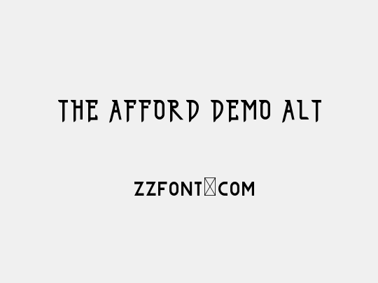 THE AFFORD DEMO ALT