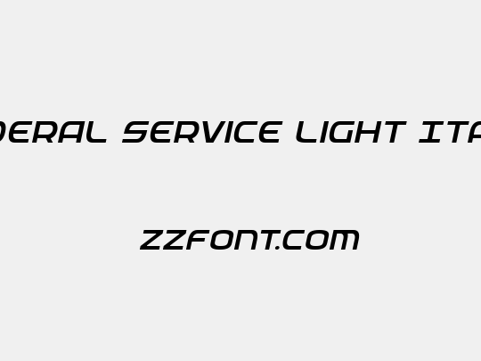 Federal Service Light Italic
