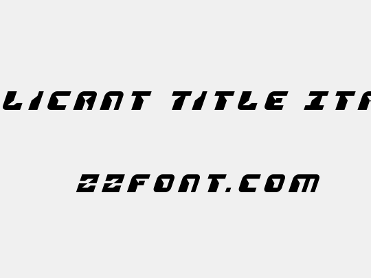 Replicant Title Italic