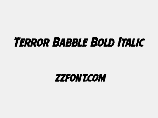 Terror Babble Bold Italic