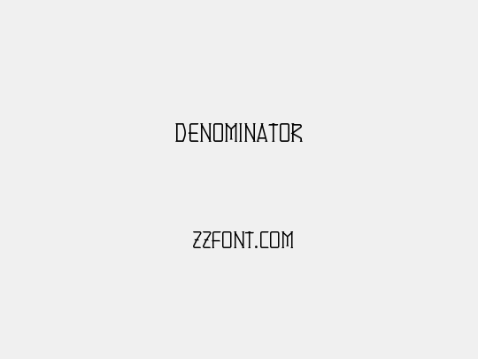 Denominator