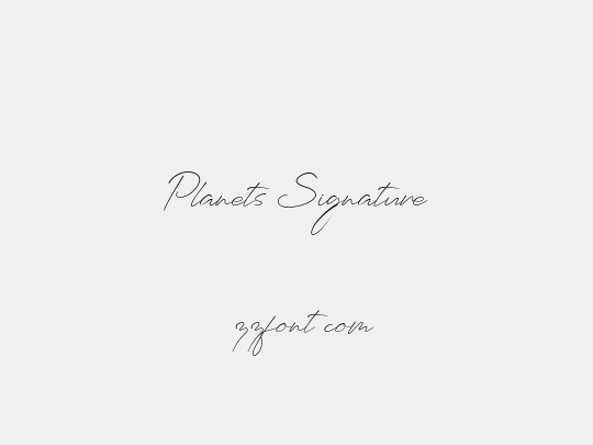 Planets Signature