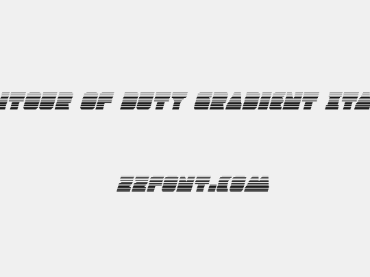 Contour of Duty Gradient Italic