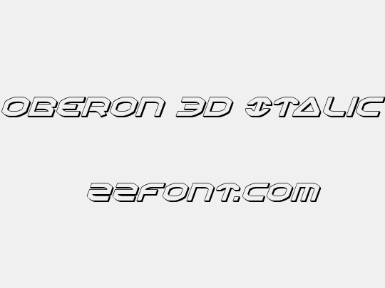 Oberon 3D Italic