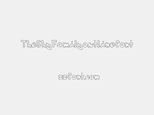 TheShyFamilyoutlinefont