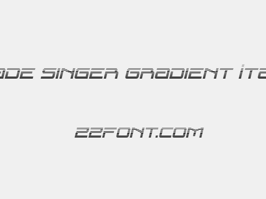 Blade Singer Gradient Italic