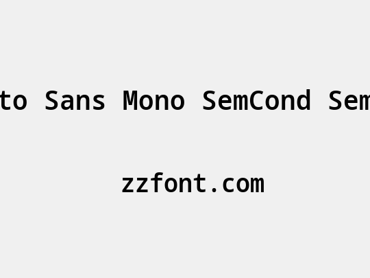 Noto Sans Mono SemCond SemBd
