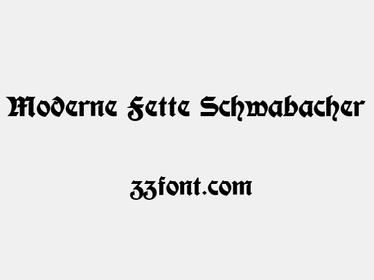 Moderne Fette Schwabacher