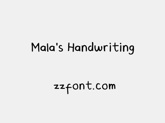 Mala's Handwriting