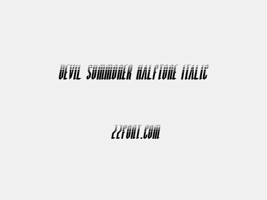 Devil Summoner Halftone Italic