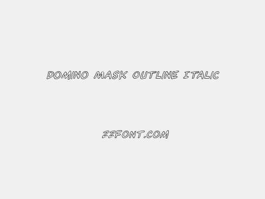 Domino Mask Outline Italic