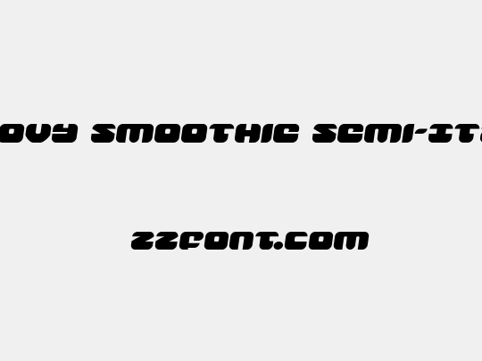Groovy Smoothie Semi-Italic