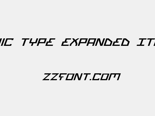 Bionic Type Expanded Italic