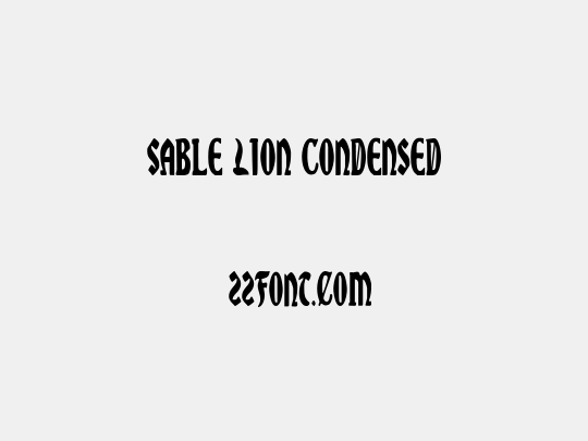 Sable Lion Condensed