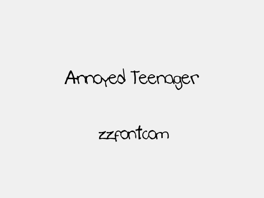 Annoyed Teenager