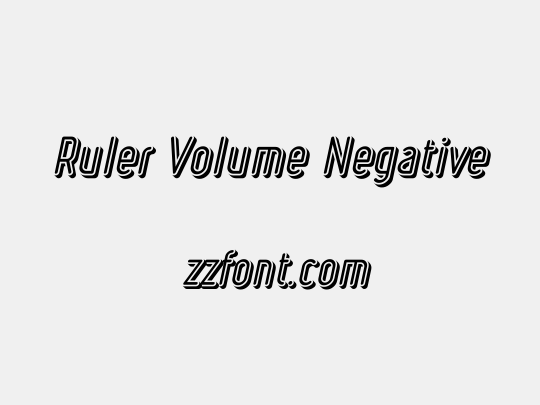 Ruler Volume Negative