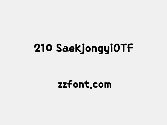 210 SaekjongyiOTF