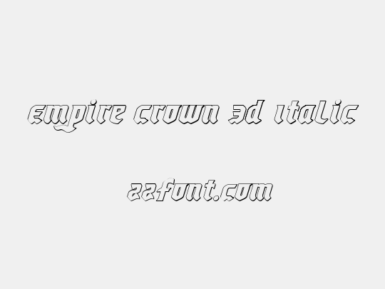 Empire Crown 3D Italic