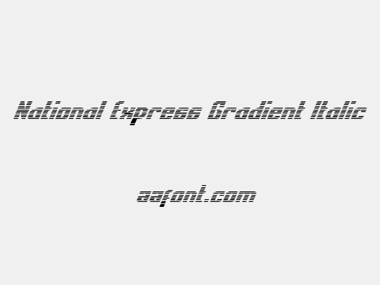 National Express Gradient Italic