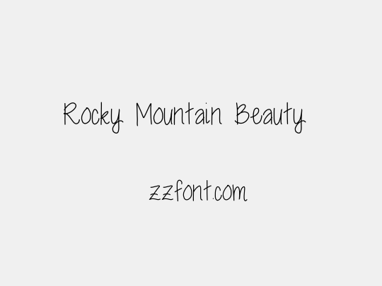 Rocky Mountain Beauty 