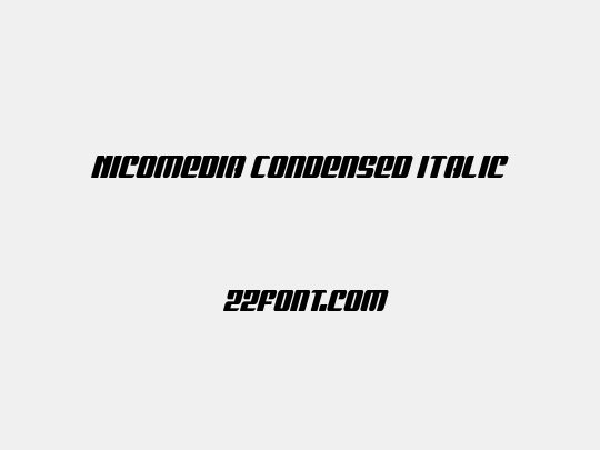Nicomedia Condensed Italic