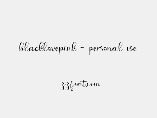 blacklovepink - personal use