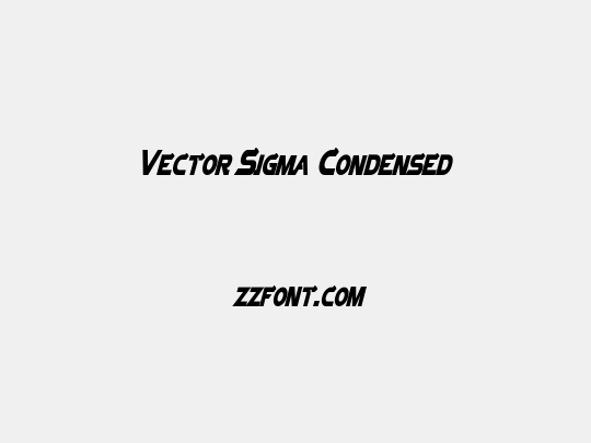 Vector Sigma Condensed