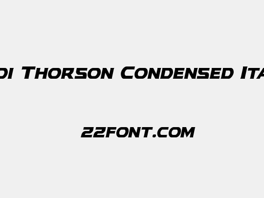 Modi Thorson Condensed Italic