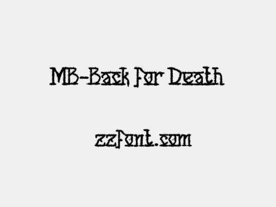 MB-Back for Death