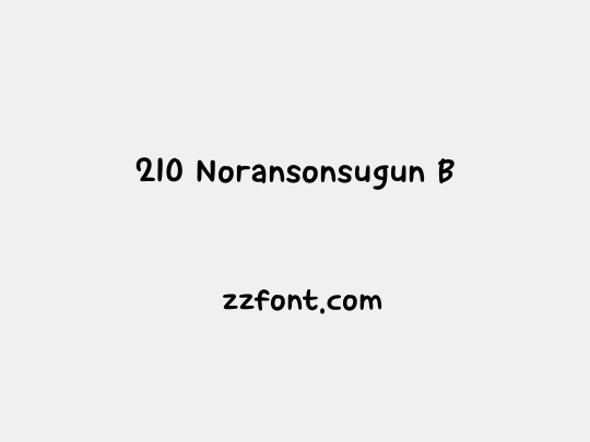 210 Noransonsugun B