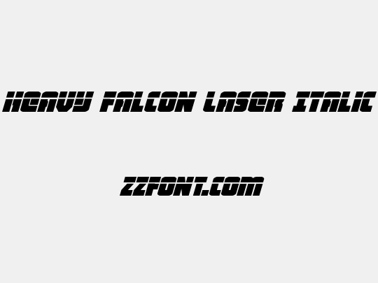 Heavy Falcon Laser Italic