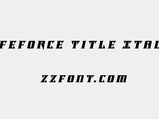 Lifeforce Title Italic