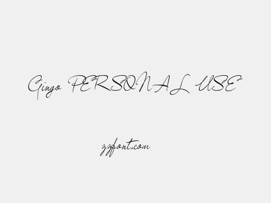 Gingo PERSONAL USE