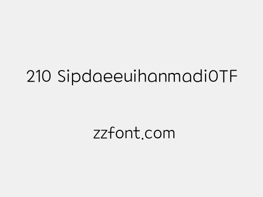 210 SipdaeeuihanmadiOTF