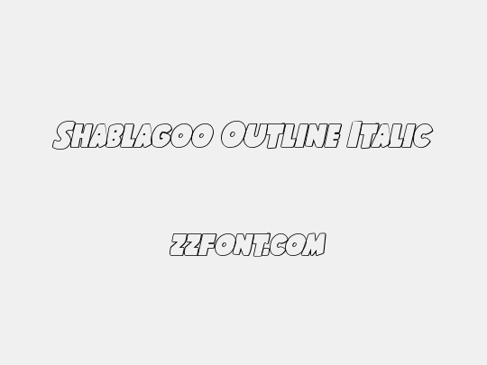 Shablagoo Outline Italic