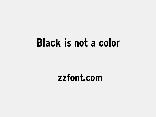 Black is not a color