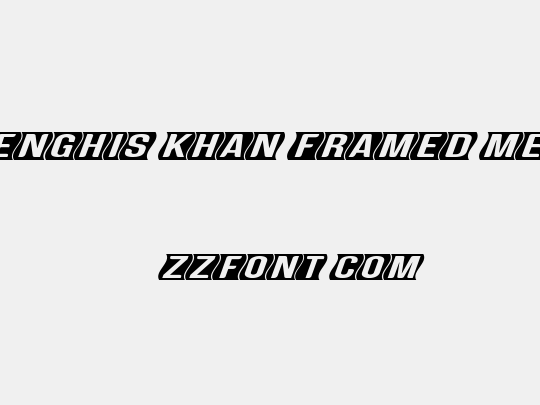 Genghis Khan framed Med