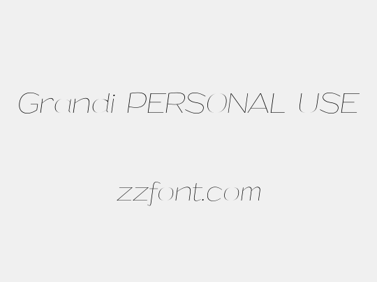 Grandi PERSONAL USE